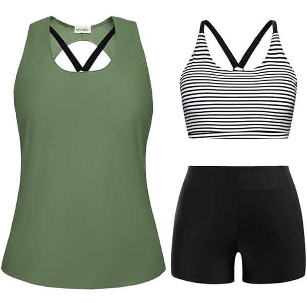 Hanna Nikole Tweedelige tankini-sets voor dames, grote maten en