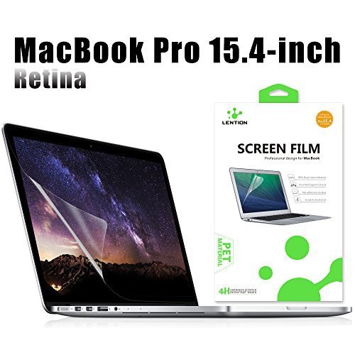 lention Protector de Pantalla Claro para MacBook Pro (Retina, 15 Pulgadas, Mediados de 2012 a Mediados de 2015) - Modelo A1398, Película Protectora HD con Revestimento Hidrofóbico Oleofóbico