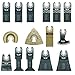 15 x TopsTools FAKA15 Fast Fit Mix Klingen für Dewalt, Stanley, Black und Decker, Bosch, Fein Multimaster, Makita, Milwaukee, Einhell, Parkside, Ryobi, Worx, Workzone Multitool Multi Tool Multifunktionswerkzeug Oszillierwerkzeug Zubehör