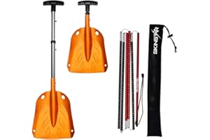 SkinStar Sonda da da 260 o 320 cm e pala da neve pieghevole, in alluminio, leggero, compatto