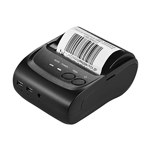 Aibecy POS-5802LN Impresora Térmica de Tickets y Recibos/ Impresoras de Atiquetado Térmico de Escritorio-58mm 1 a 8 para Restaurante y Industria Minorista,Negro