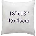 ARLINENS Hollow fibre Cushion New White Pads Inner insert Stuffer Pillow Hypoallergenic Square Cushions for Sofa Bed & Couch in 12", 14", 16", 18", 20", 22", 24", 26", 28", 30" (1, 18x18)