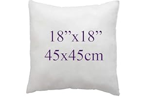 CHILIMILII Hotel Quality Hollow Fibre Cushion Pads 18x18/45x45cm, Inners, Inserts, Scatters, Soft & Plump 18x18 cushion insert-Bounce Back Square Cushion Pads- Standard Stuffer