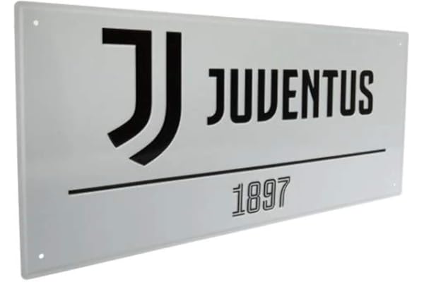 Club Licensed Juventus Street Sign - White (40cm x 18cm)