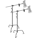 Neewer Set di 2 supporti a C in acciaio robusto al 100%,supporto per illuminazione professionale per fotografia con braccio d