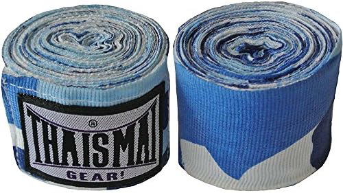 THAISMAI Bandagen, Camo blau, halbelastisch, 4.5 m