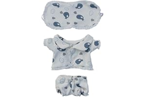 niannyyhouse 10 cm 15 cm 20 cm 40 cm vestiti per bambola maschera occhio balena cappotto pantaloni pigiama set morbido peluche peluche accessori (10 cm)