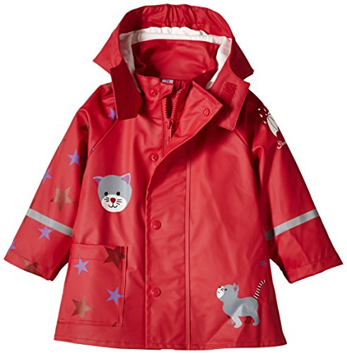 Sterntaler Unisex Baby Non-Lined Cape Short Sleeve Raincoat, Red (804), One Size (Manufacturer Size:110)