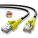 Produktbild AIXONTEC® 5,0Meter CAT6 High-Speed LAN-Netzwerk-Gigabit-Ethernet-Kabel geschirmt halogenfrei gelber Premium RJ45-Stecker 10/100/1000Mbit/s Draka-Gigabit-Patch-FTP-Kabel Hergestellt in Deutschland