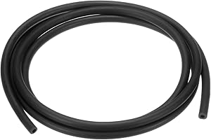 M METERXITY Mangueras de Aceite Lubricante, 2mm ID x 4mm OD 3.28FT Tubo de Goma para Manguera de Riego/Equipos Pequeños/Exterior/Jardín [Negro]