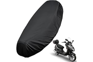 Casenly Motorrad Sitzbankbezug, Oxfordtuch Sitz Motorradbezug, Schwarz Wasserdichter Sitzbezüge für Motorrad, Staubkissenbezug Schutz mit Gummiband für Roller Moped Sitzbezug, 60x92cm