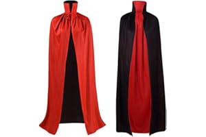 Zemolo Vampir Umhang Erwachsene Dracula Kostüm Vampirumhang Damen und Herren für Weihnachten Halloween Vampir Kostüm Cosplay-Party
