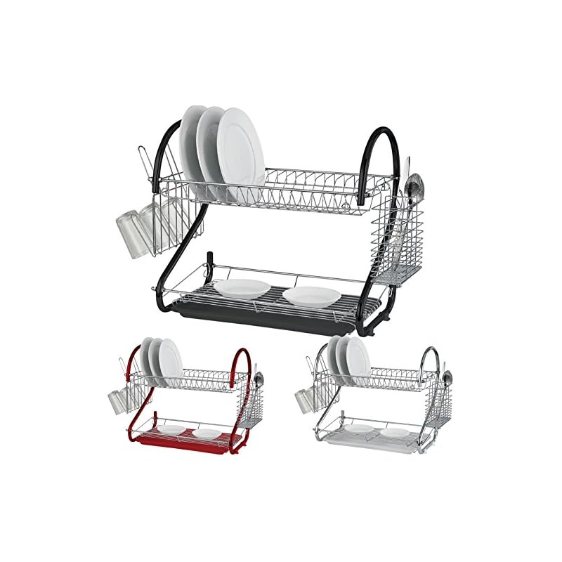 Babz Abtropfgestell Mit 2 Ebenen Und Utensilienlhalter In 3 Farben