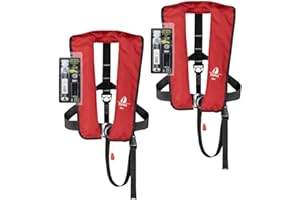 ‎12SKIPPER 12skipper 2er-Set Automatik-Rettungsweste ISO UML 300N mit Harness + 2 Wartungskits