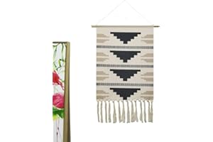 BMIDRUT Arazzo da appendere alla parete in macramè, stile bohémien, decorazione artistica per la casa, decorazione per appartamenti, dormitori, porte, 50 x 85 cm (C5)