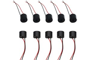 mxuteuk 10 pezzi Cicalino elettronico attivo cablato Connettore Allarme HF-12095-YX