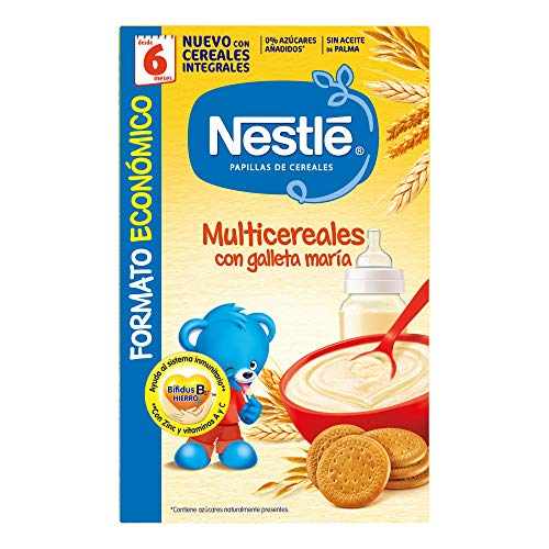 Nestlé - Multicereales con galleta María - Papilla de cereales instantánea de fácil disolución - 500 g