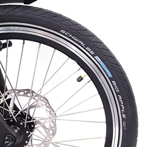 NCM Paris 20 Zoll Elektrofahrrad,E-Faltrad,E-Bike,Pedelec,Klapprad,36V 250W Bafang Motor, 36V Li-Ion Akku mit 14Ah PANASONIC Zellen,weiß,silber,dunkel blau,schwarz - 5