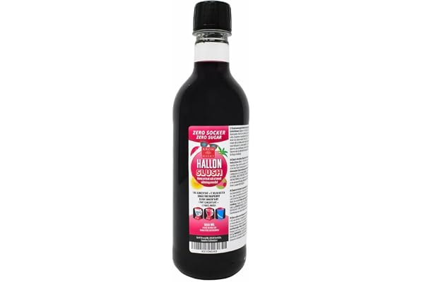 Sockerfri Hallonslush 500 ml - Blandningsförhållande 1:17 | Ger 9 liter Slushis