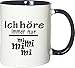 Produktbild Mister Merchandise Kaffeebecher Tasse Ich höre immer nur - Mi Mi Mi Teetasse Becher Weiß-Blau