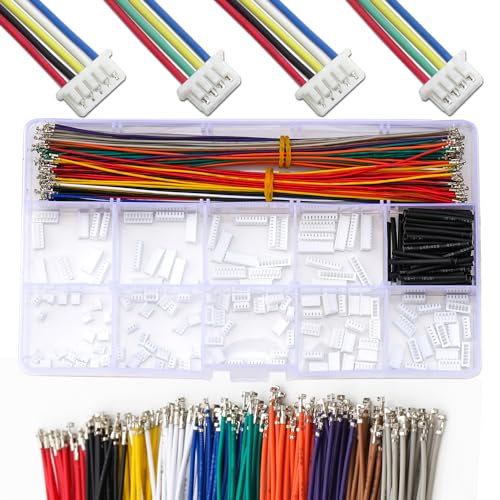 Yoeruyo Kit di connettori Molex PicoBlade con passo da 1,25 mm con cavi pre-crimpati premium da 28 AWG, connettore MX da 1,25 mm con alloggiamento a 2/3/4/5/6/7/8/9/10 pin (MX1.25-Kit)