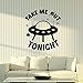 Produktbild Vinyl Wall Decal Aliens Ship Words Take Me Out Tonight Stickers Removable Art Mural For Kids Room Home Decor 57x63cm