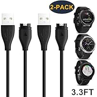 CAVN 2 pz Caricabatterie per Garmin Vivoactive 3 / Fenix 5 5S 5X Plus/Forerunner 935 / Approach S60 X10 / Quatix 5,5 Sapphire/Vivosport USB Dati SYNC Caricabatterie Cavo di Ricarica Cavo