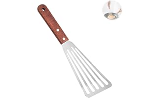 Nevoluxer Espátula de Cocina Acero Inoxidable - Espátula Ranurada para Pescado, Huevos y Más - 29 cm Total - Perfecta para Voltear y Freír - Herramienta Esencial de Cocina