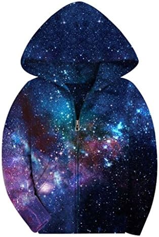 Boys' Kids Galaxy Teen Zipper Hoody Fleece Full Zip Up Hoodie 4-15Y