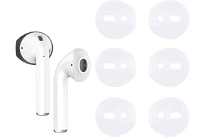 sciuU Imbottiture Antiscivolo compatibile con Airpods, [3 paia]Cover Protettiva Auricolari Flessibile in Silicone Gomma Morbido Compatibile con Apple AirPods 1 & 2 Earbuds, 3 * Bianco