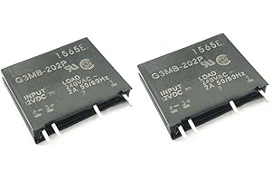 TENGLANG 2PCS 5V/12V/24V G3MB-202P PCB SIP SSR AC 240V 2A Module de relais à semi-conducteurs, interrupteur à résistance de circuit Snubber DC-AC (12V)