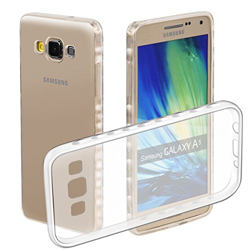 Transparente Funda Galaxy A5  Moonmini Ultra Fino Antideslizante Flexible TPU Bumper Case Crystal Clear Protector Carcasa para Samsung Galaxy A5  2015 