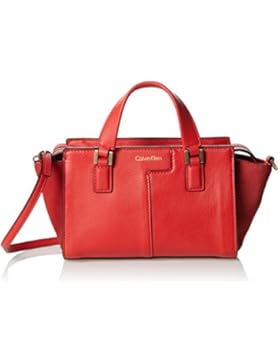 Calvin Klein Jeans SHARI MICRO Damen Tote 9x13x25 cm (B x H x T), Rot (FIERY RED 601)