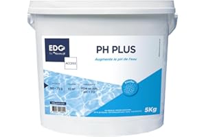 EDG - PH Plus Piscine - Augmente Le pH- Améliore Le Confort de Baignade et la Qualité de l'eau - Haute Concentration - Poudre - Seau 5kg - Gamme Traitement Et Accessoires Piscine EDG Access