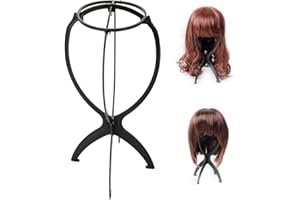 ZYYINI Przenośny Składany Uchwyt na Perukę - Podróżny Stojak z Tworzywa ABS na Przedłużenia Włosów i Peruki