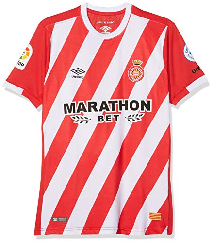 Girona F.C. 90088 Pantalón 1ª Equipación, Unisex niños, Rojo, 10 años