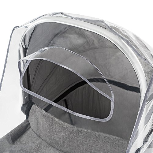 Universal Komfort Regenschutz für Kinderwagen / Babywannen (z.B. Hauck, Hartan, ABC-Design uvm.) | Gute Luftzirkulation, Sichtfenster mit Vordach, Schadstofffrei - 2