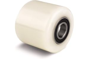 FREGAT Rouleau pour transpalette (diamètre 70 mm largeur 60 mm) en nylon avec roulements à billes alésage 20 mm, taille 70 x 60 x 20 mm, 450 kg