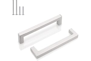 Probrico 5 stück Schrankgriffe 128mm Lochabstand, Möbelgriffe Edelstahl, Küche Griffe Silber, Griffe für Küchenschränke, Schubladen Griffe