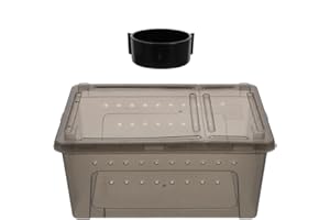 POPETPOP Reptile Carrier Box Terrarium Containers: Tortoise Hibernation Box Gecko Travel Box - Fish Transport Container Snake Vivarium Accessories for Reptile