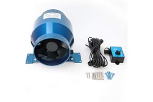 Vikye 4-Zoll-Kanalventilator, 160CFM 5000 RPM Inline-Kanalventilator mit variabler Geschwindigkeit mit EC-Motor PWM-Geschwindigkeitsregler, geräuscharmer Kanalventilator