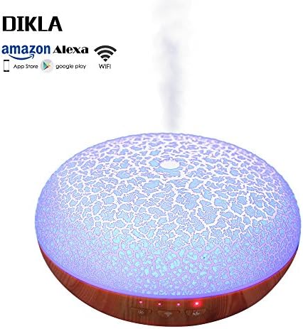 DIKLA Aroma Humidifier Smart Essential Oil Diffuser Quiet Ultrasonic Diffuser Works with Amazon Echo Amazon Alexa Umist APP Control Aromatherapy Machine One Year Warranty Auto Shut Off (07A-1)