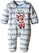 Pumpkin Patch Baby Boys' Padded Striped Footies, Metal Marle, 6-12 Months