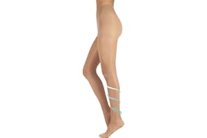 CALZITALY Damskie rajstopy medyczne | 10-14 Mmhg stopniowane rajstopy kompresyjne | 140 Den | czarne, skóra | wyprodukowano we Włoszech |