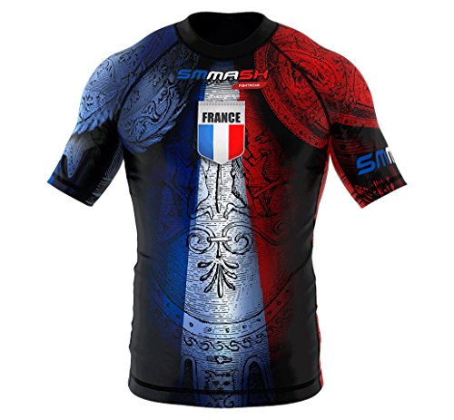 SMMASH Rashguard FRANCE Manche Courte MMA BJJ UFC K1
