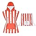 Produktbild Dock & Bay Badeponcho Mikrofaser für Kinder und Baby | Für Strand, Reise, Schwimmunterricht | Saugstark, Schnelltrocknend, Sand Frei | Mit Kapuze & Beutel | Einheitsgröße 72 x 51cm | Rot - Palm
