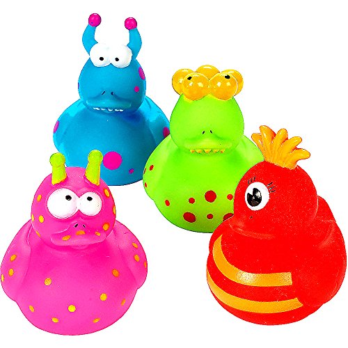 German Trendseller® - 8 x Monster Gummi - Enten ┃ 8 Grusel Enten ┃ Halloween ┃ Badeente ┃ Diese Grusel Enten wollen Dich erschrecken