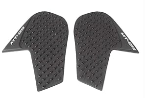 Gas Tank Protector Decals, Asudaro 2Pcs Motorrad Traction Side Decal Motorrad Tankschutz Pad Protector Anti-Rutsch Tankpad Aufkleber Zubehör Kompatibel mit Y*a-m*a-h*a MT09 MT-09 2013-2016,Schwarz