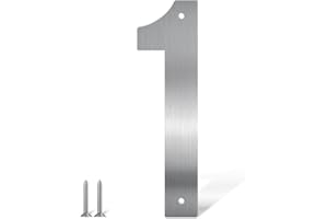 useNumber Hausnummern aus Edelstahl, 15,2 cm, silberfarben