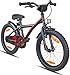 Produktbild Prometheus Kinderfahrrad 18 Zoll Jungen Mädchen Schwarz Matt Rot ab 6 Jahre mit Alu V-Brake und Rücktritt - 18zoll BMX Modell 2019